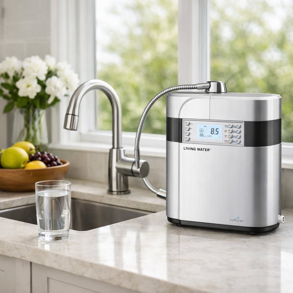 Countertop alkaline water ionizer system